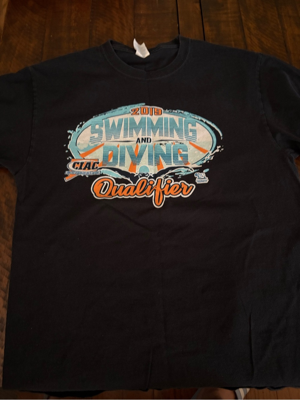 Port and Company Black Swimming and Diving Qualifier Graphic Tee 2019 CT CIAC